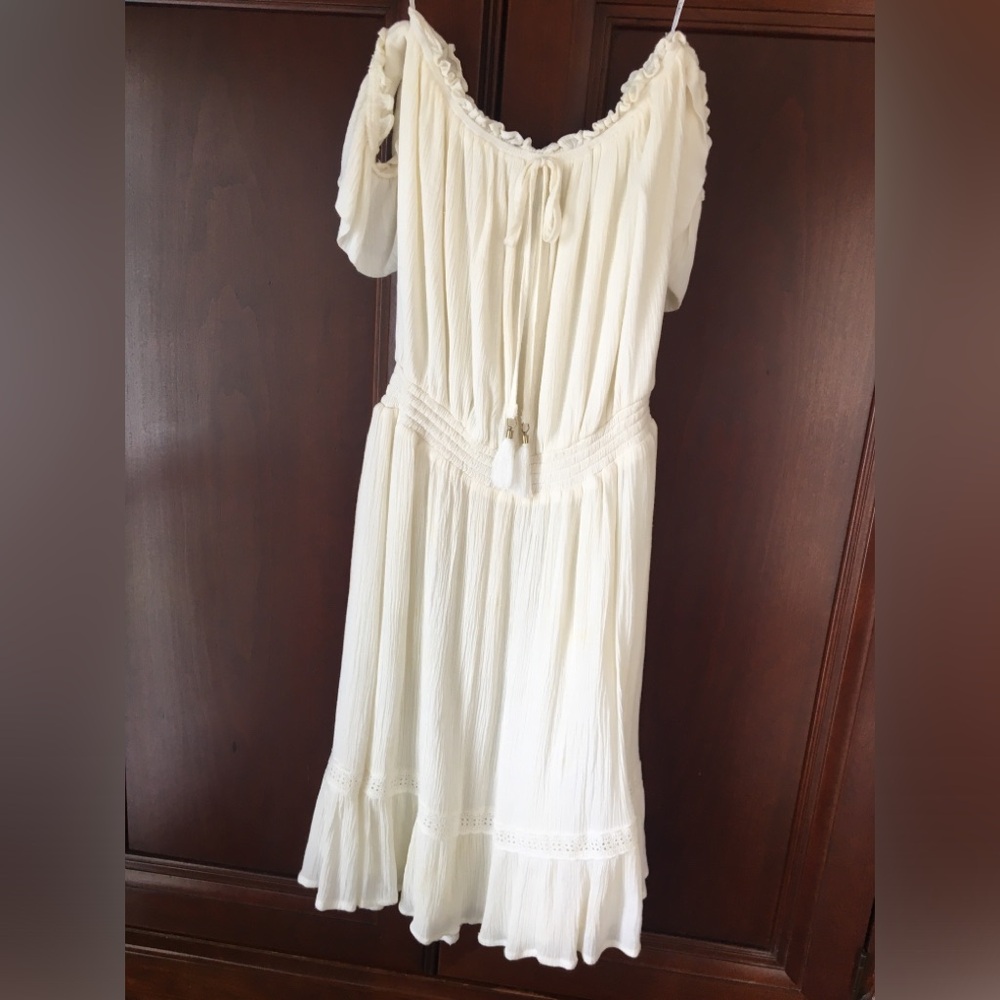 Lulus Peasant off shoulder lined SunDress sleeveless NWOT S
